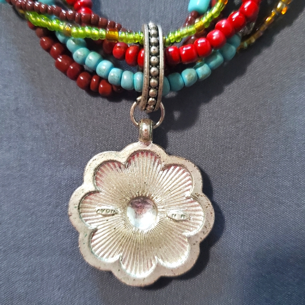 Bohemian Design Statement Necklace By Designer Nina Ricci Item 483 - Picture 2 of 4